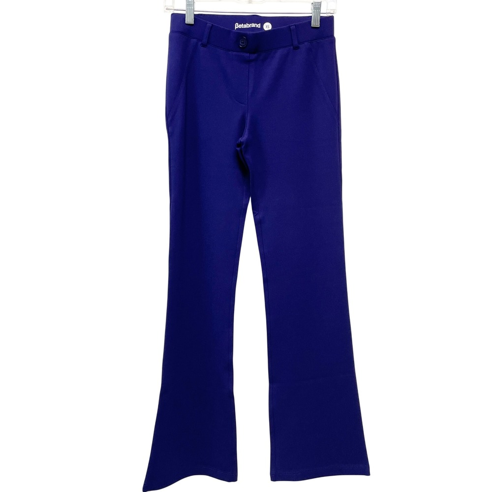 Betabrand Women's Royal Blue Bootcut Style Dress Pant Yoga Pants Size XS